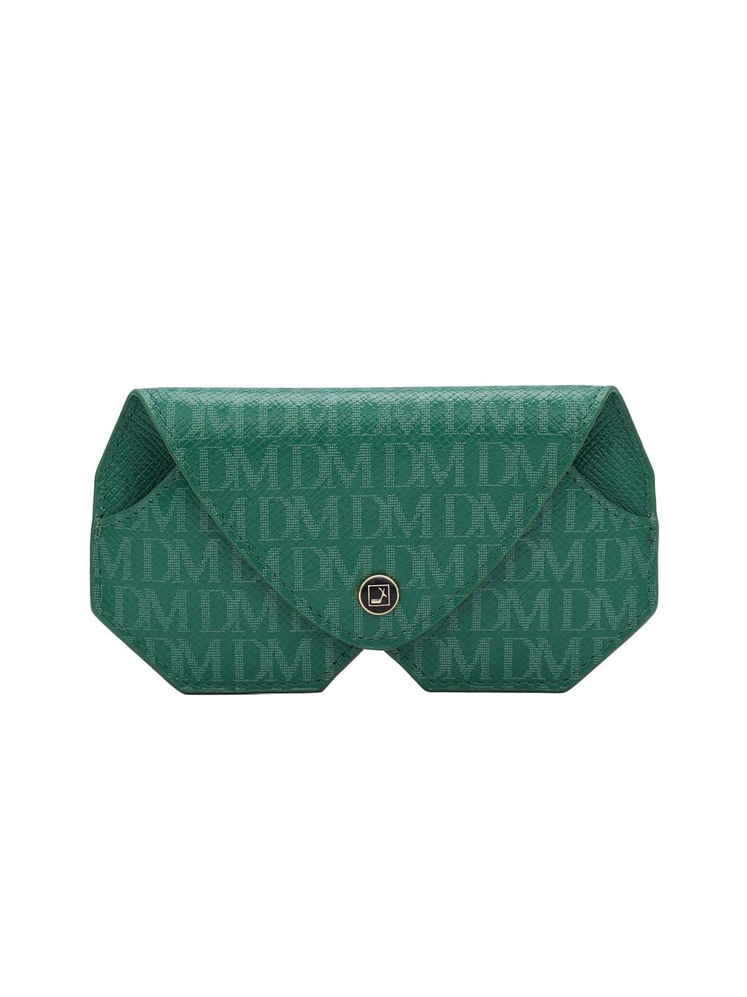 

Da Milano Woven-Designed Sunglasses Case, Green