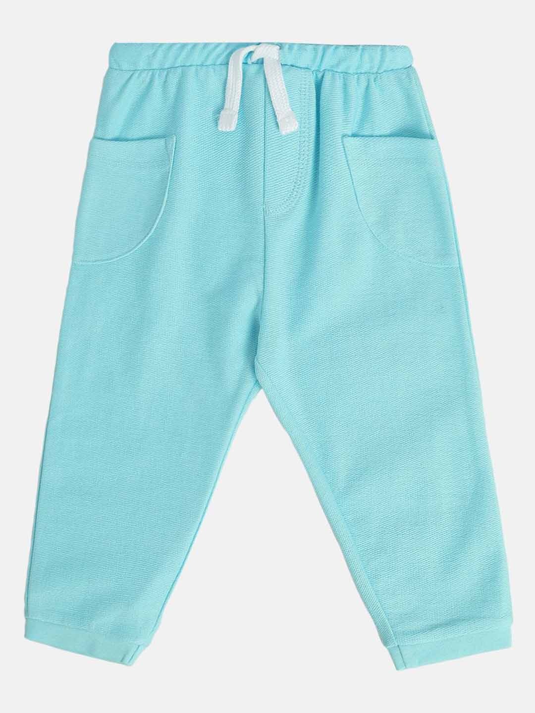 

MINI KLUB Boys Solid Regular Trousers, Blue