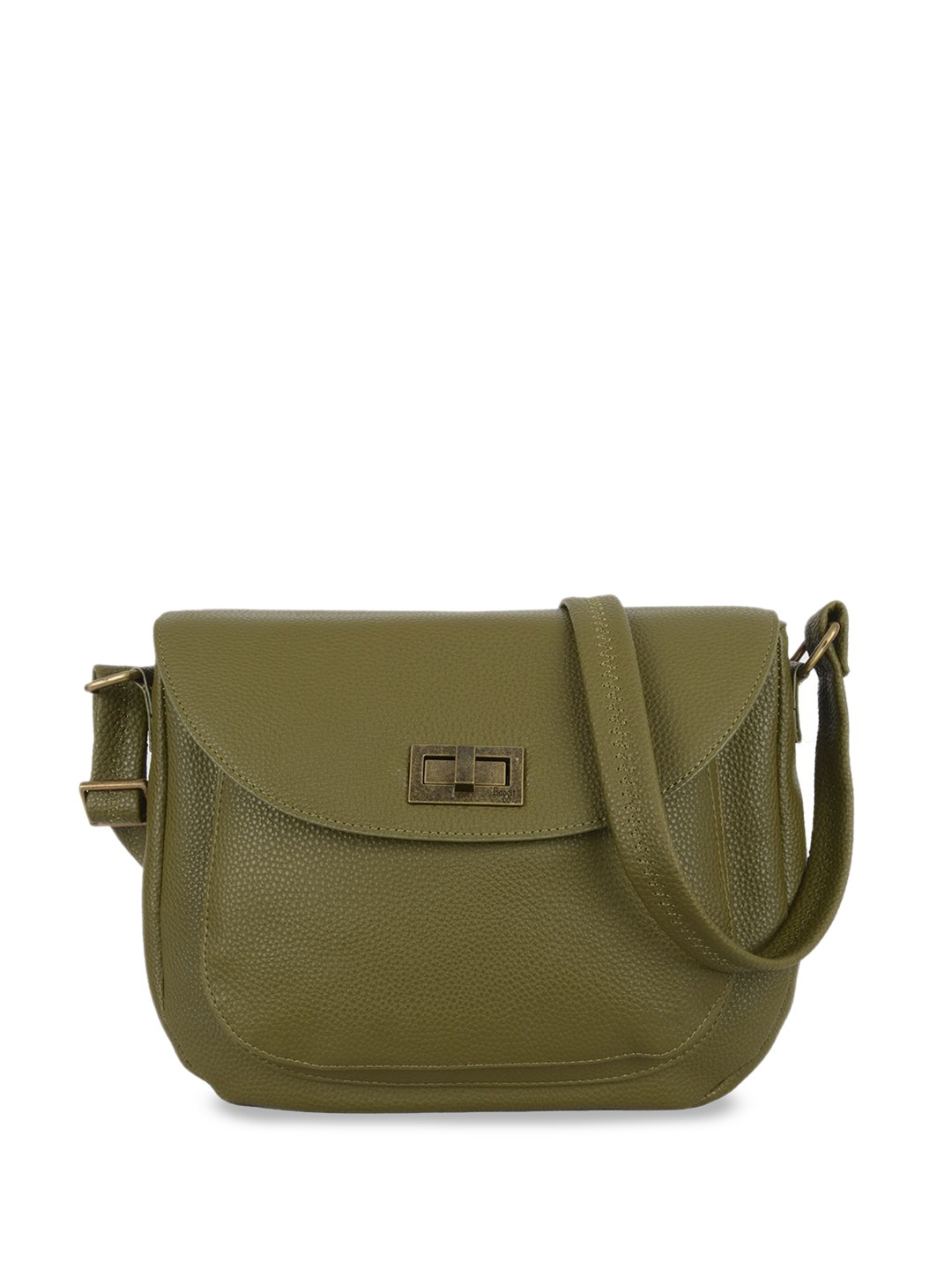 

Baggit Women PU Structured Sling Bag with Tasselled, Green