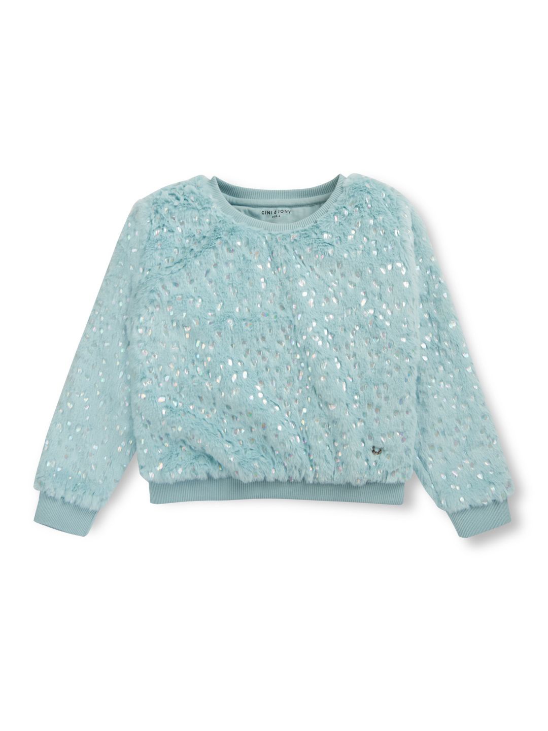 

Gini and Jony Girls Graphic Printed Round Neck Cotton Pullover Sweatshirt, Blue