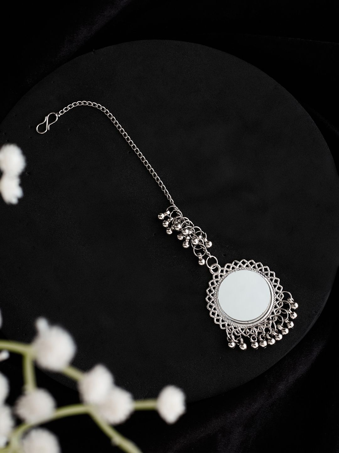 

ATIBELLE Silver-Plated Maang Tikka Head Jewellery