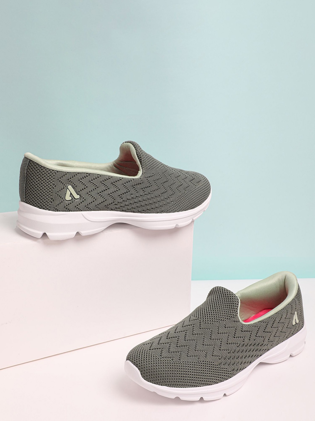 

Aqualite SKR-131 Women Woven Design Slip-On Sneakers, Green