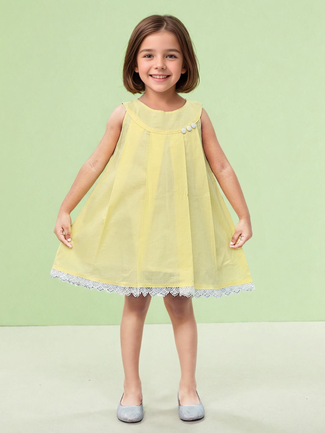 

Toonyport Girls Embellished A-Line Dress, Yellow