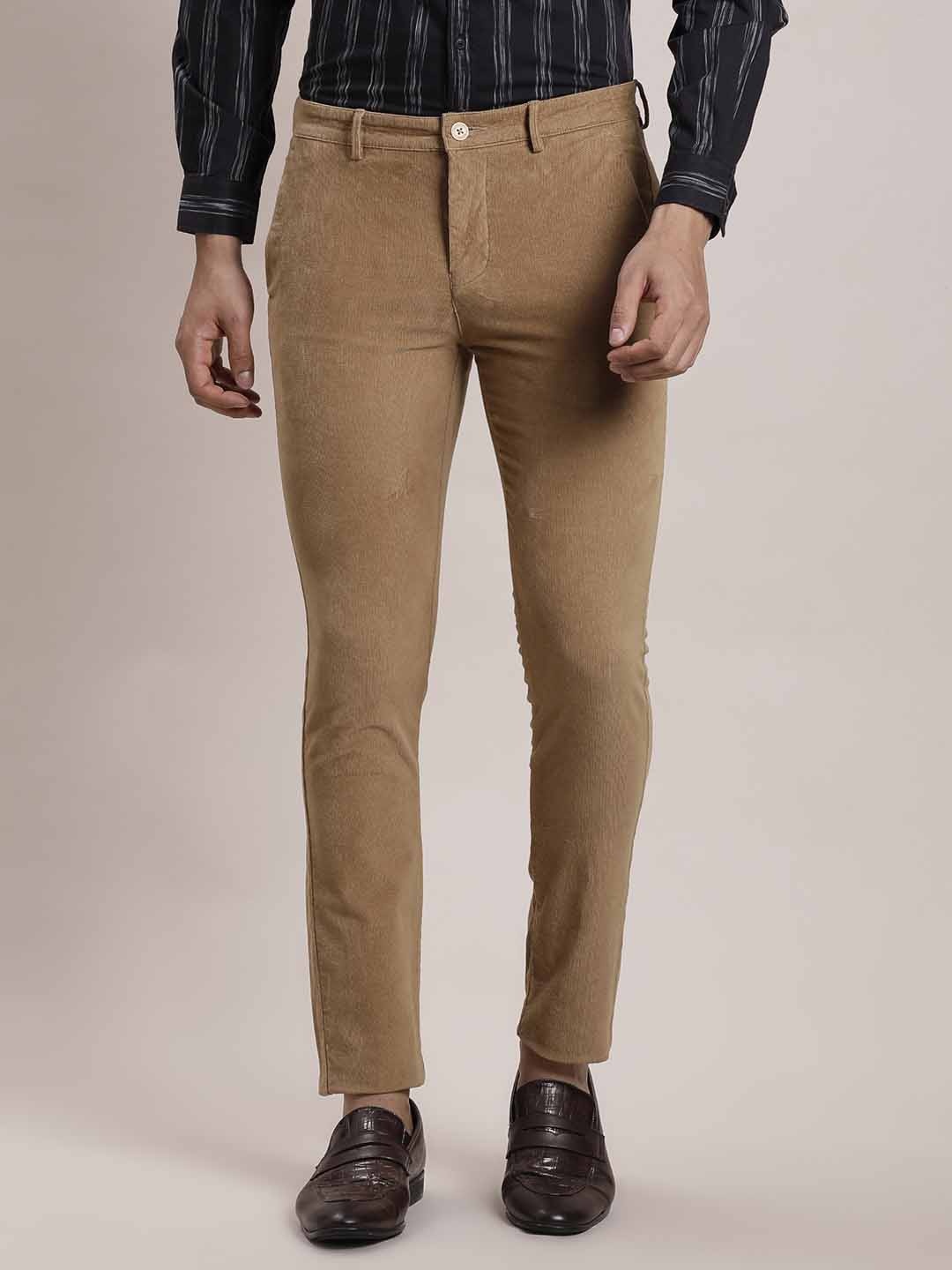 

Turtle Men Relaxed Tapered Fit Chinos Trousers, Khaki