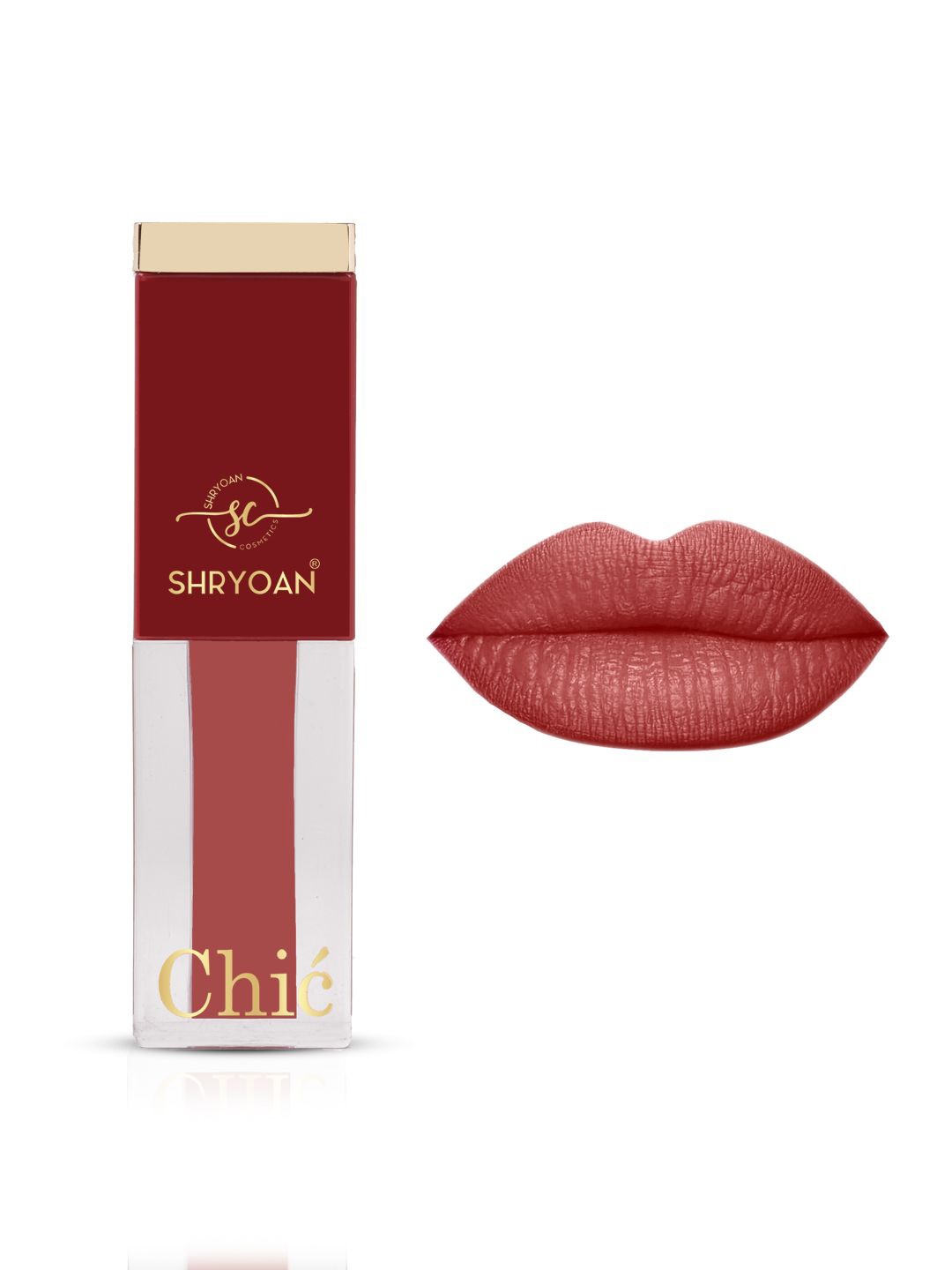 

SHRYOAN Chic Velvet Water ProofMatte Liquid Lipstick - 3.5g - Red Poppy - 06, Brown