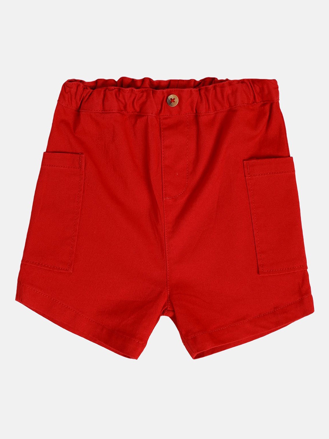 

MINI KLUB Boys Knee Length Regular Solid Shorts, Red