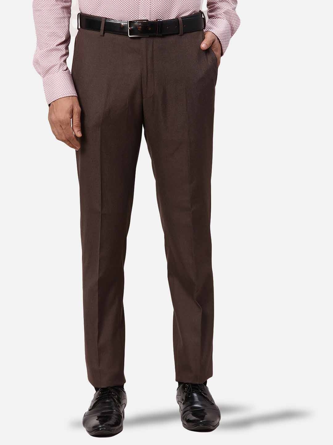 

Park Avenue Men Slim Fit Formal Trousers, Brown