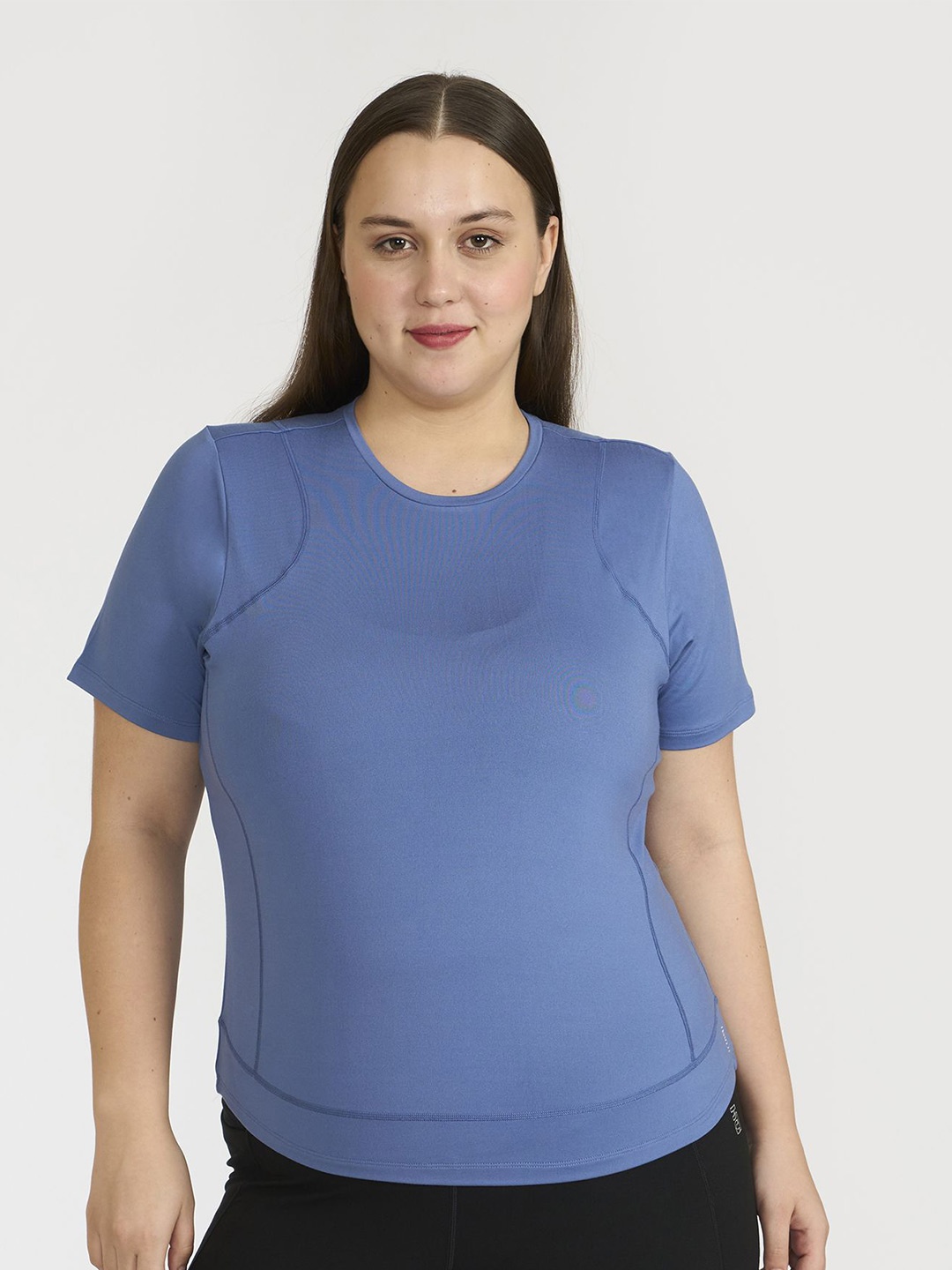 

HUNNIT Women Slim Fit Activewear Training Top, Blue