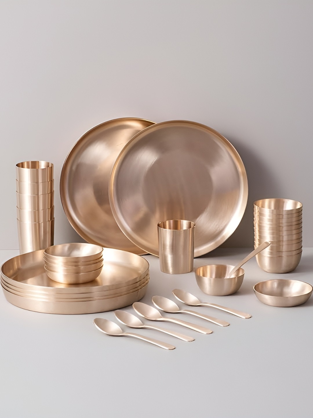 

veda essentials. Gold-Toned 36 Pieces Dinner Set