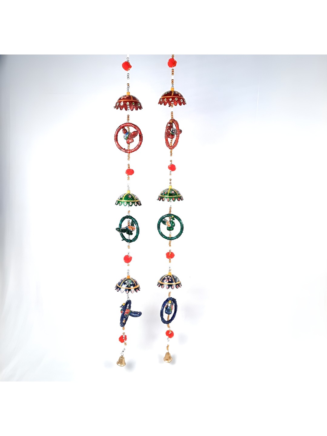 

apka mart Red & Green 2 Pieces Wooden Wall Hanging