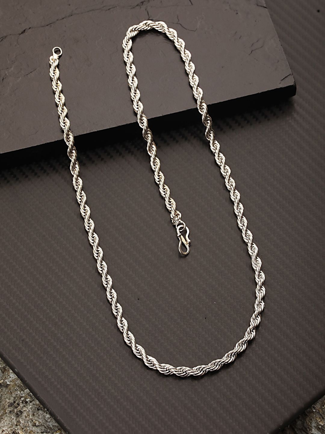 

Jazz and Sizzle Men Brass Silver-Plated Chain