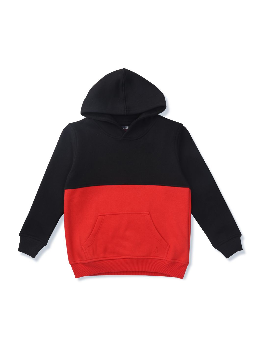 

Gini and Jony Boys Colourblocked Hooded Cotton Pullover Sweatshirt, Black