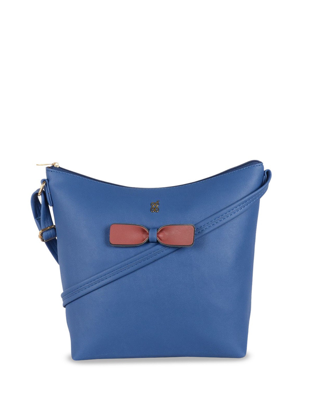 

Baggit Women PU Structured Buckle Detail Hobo Bag, Blue