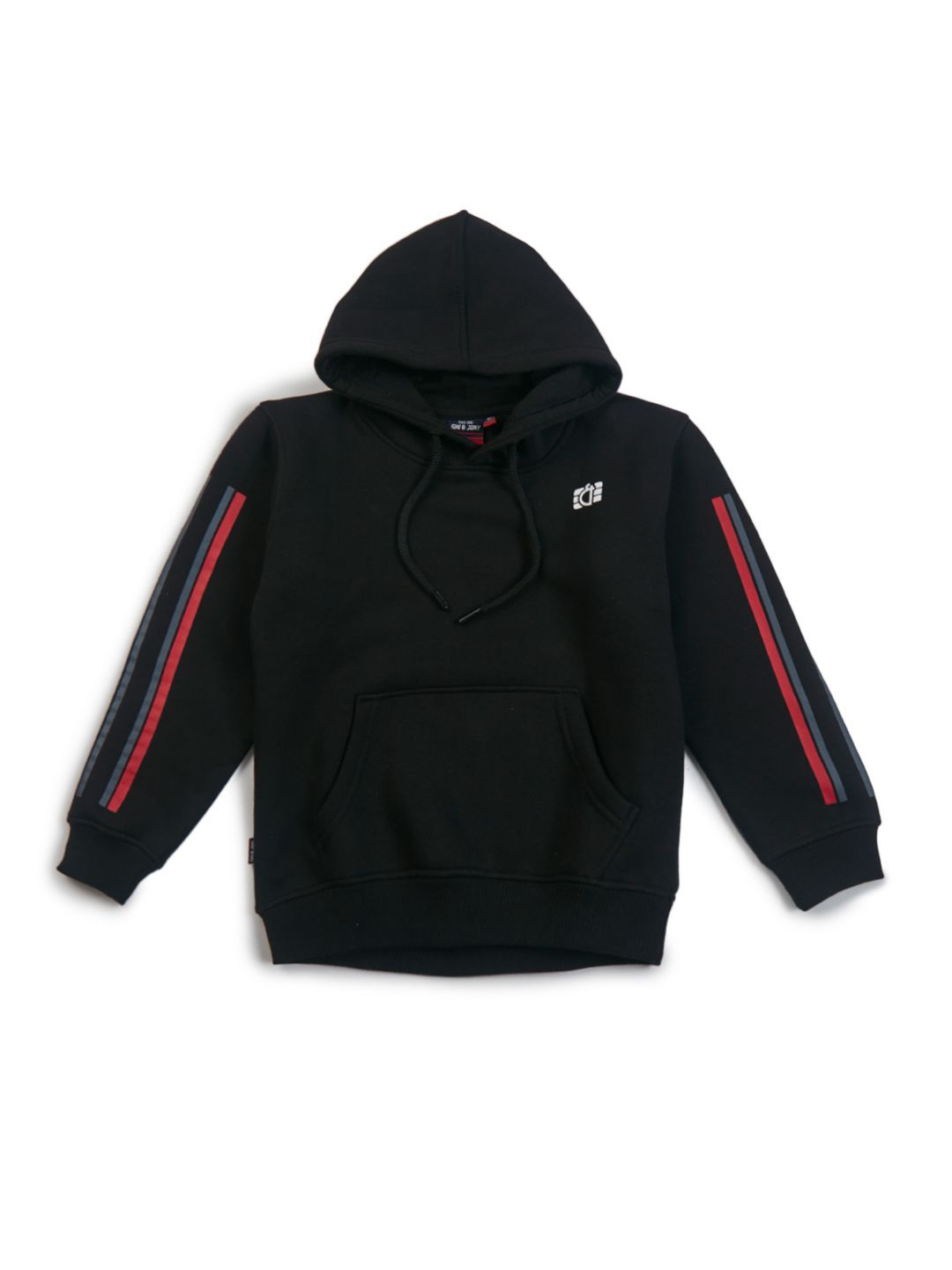 

Gini and Jony Boys Solid Hooded Cotton Pullover Sweatshirt, Black