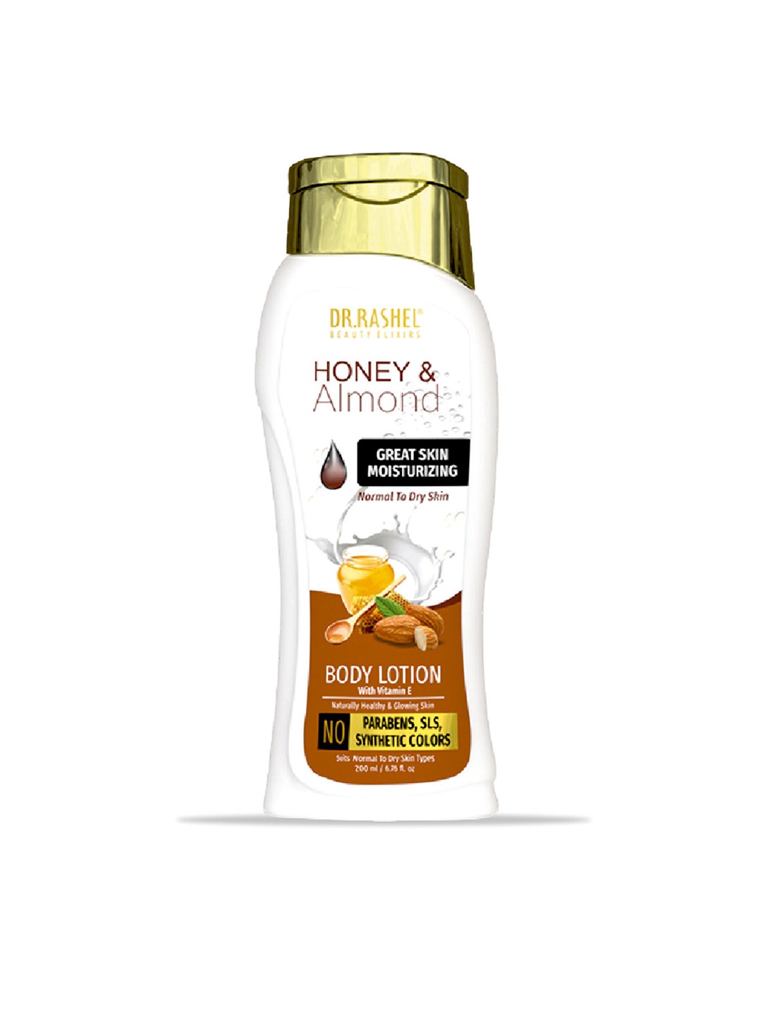 

DR.RASHEL Honey & Almond Body Lotion With Vitamin E - 200 ml, Brown