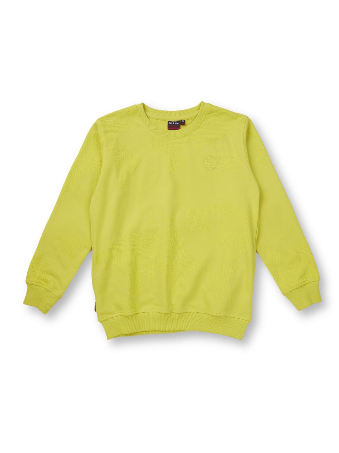 

Gini and Jony Boys Solid Round Neck Cotton Pullover Sweatshirt, Lime green