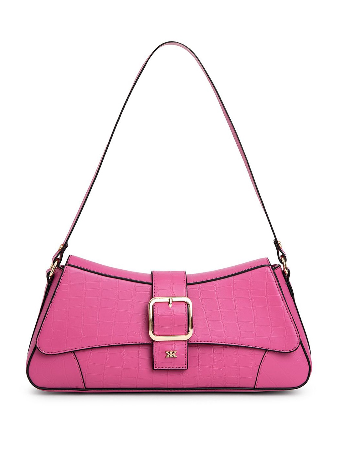 

KLEIO Women Half Moon Structured Shoulder Bag, Pink