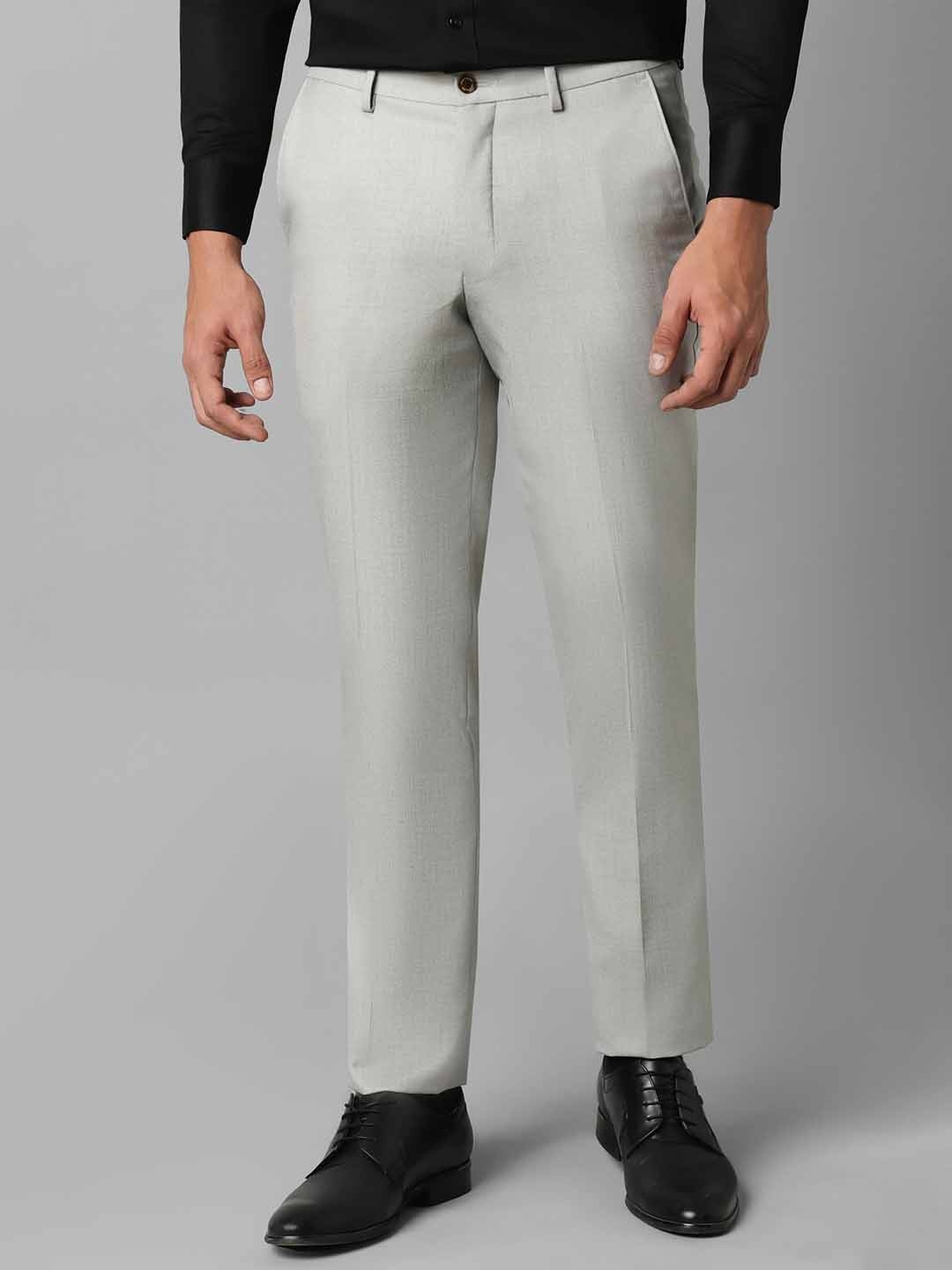 

Louis Philippe Men Mid-Rise Slim Fit Formal Trousers, Grey