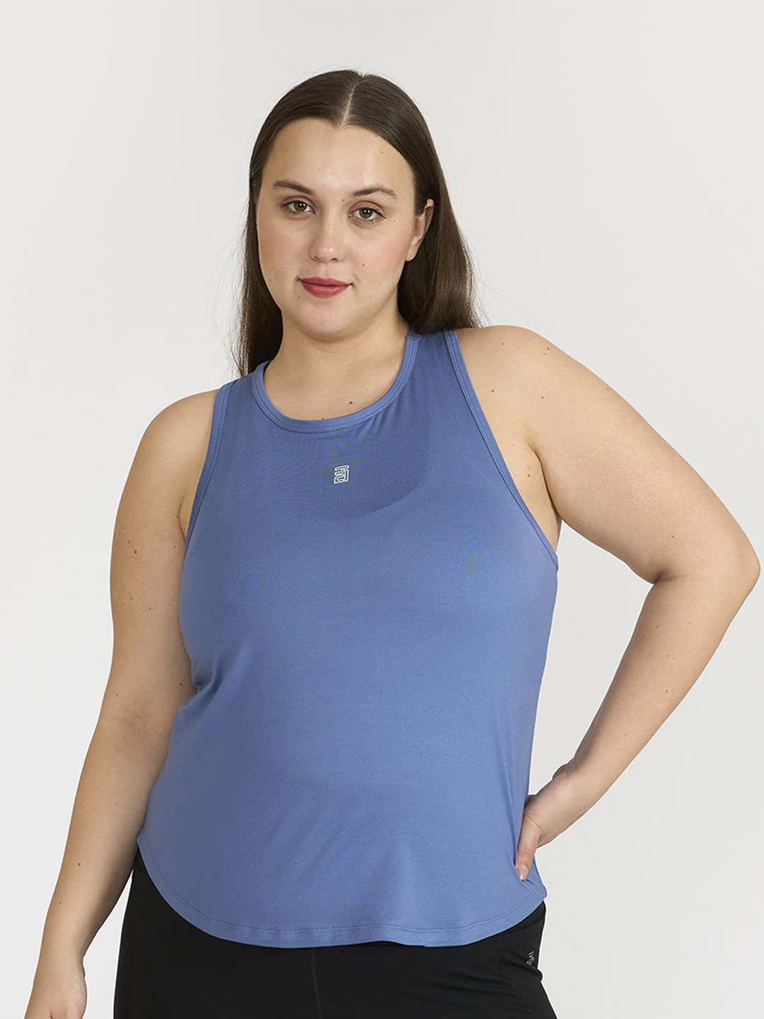 

HUNNIT Women Stretchable Active Wear Tank Top, Blue