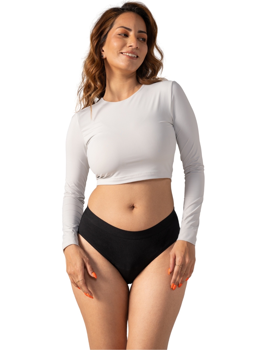 

Mahina Reusable & Leak Proof Modal Mid Rise Medium Flow Period Briefs, Black