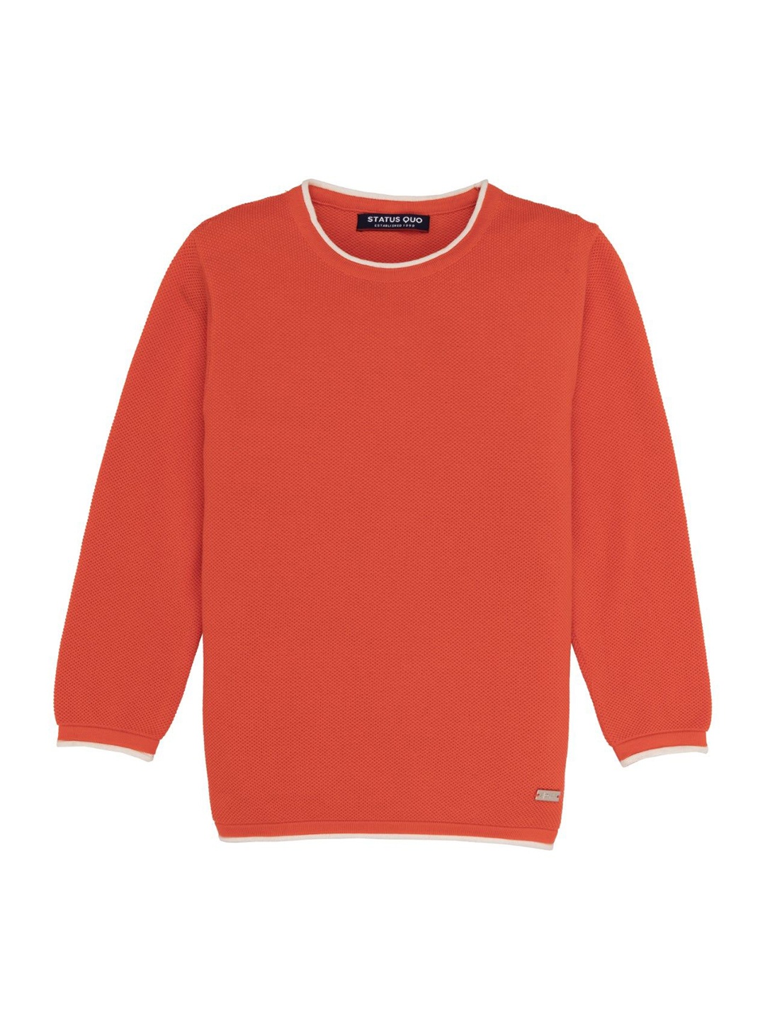 

Status Quo Boys Round Neck Pullover Sweater, Orange