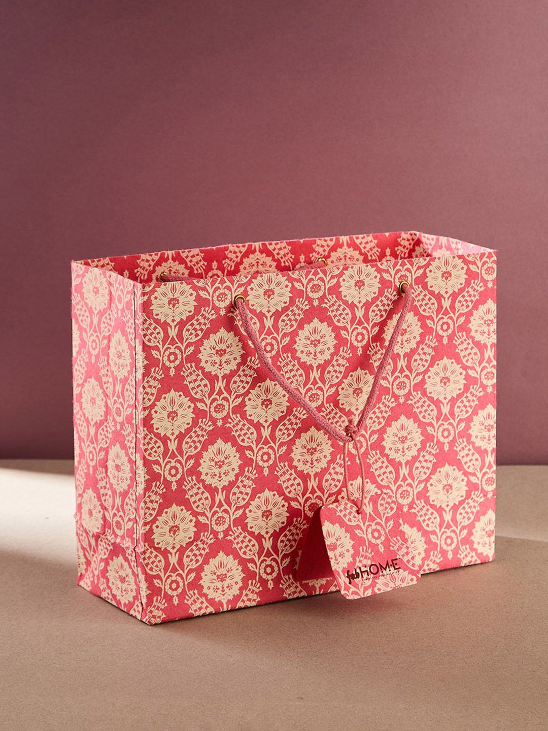 

Fabindia Floral Printed Swagger Handheld Bag, Pink