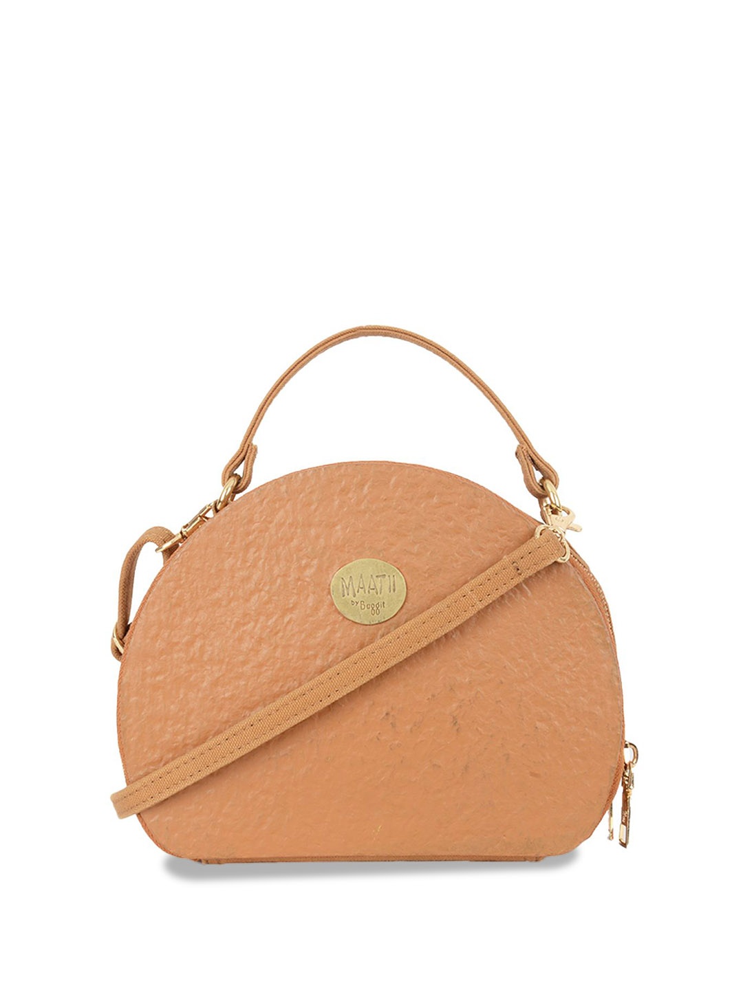 

Maatii By Baggit Women Half Moon Sling Bag with Applique, Mustard