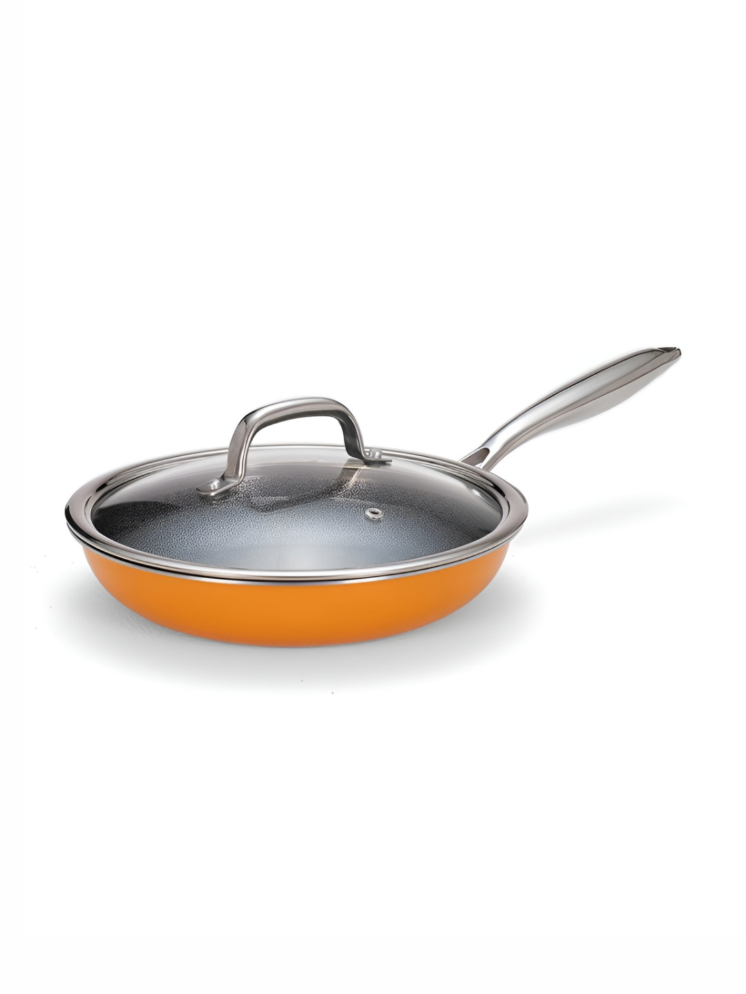 

ARTTDINOX Vida Orange Colored Triply Stainless Steel Dishwasher Safe Frying Pan 1.8L