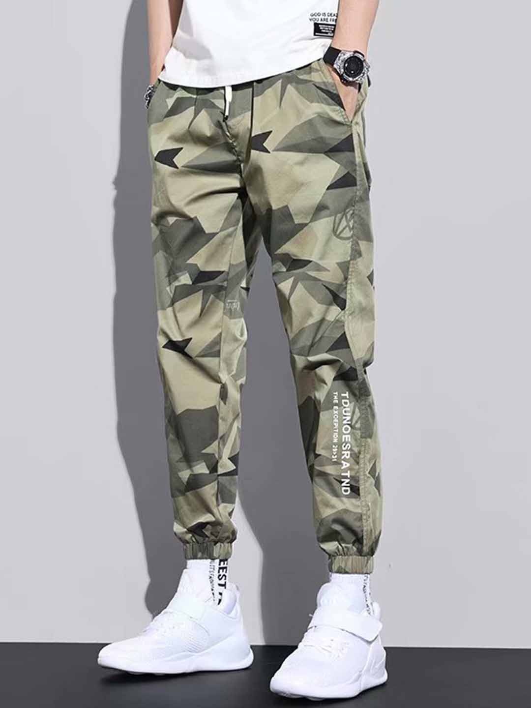 

StyleCast Men Camouflage Printed Joggers, Khaki