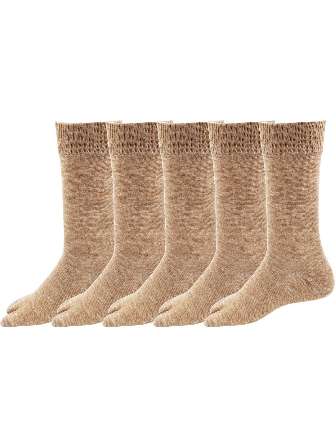 

RC. ROYAL CLASS Pack Of 5 Women Calf Length Socks, Beige