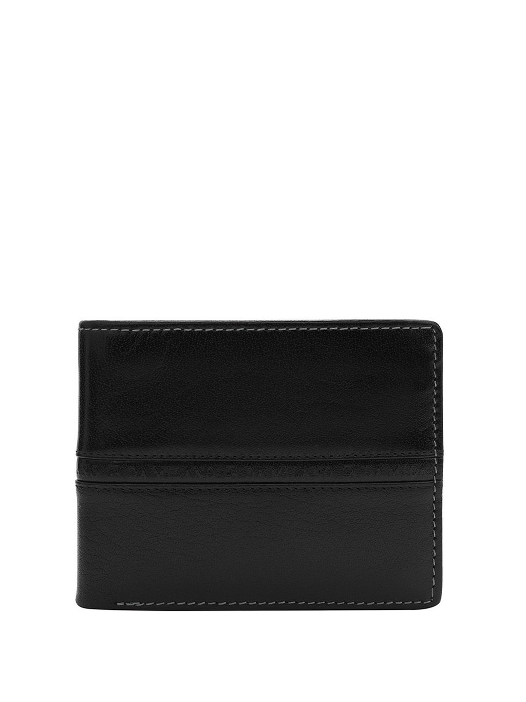 

Da Milano Men Leather Two Fold Wallet, Black
