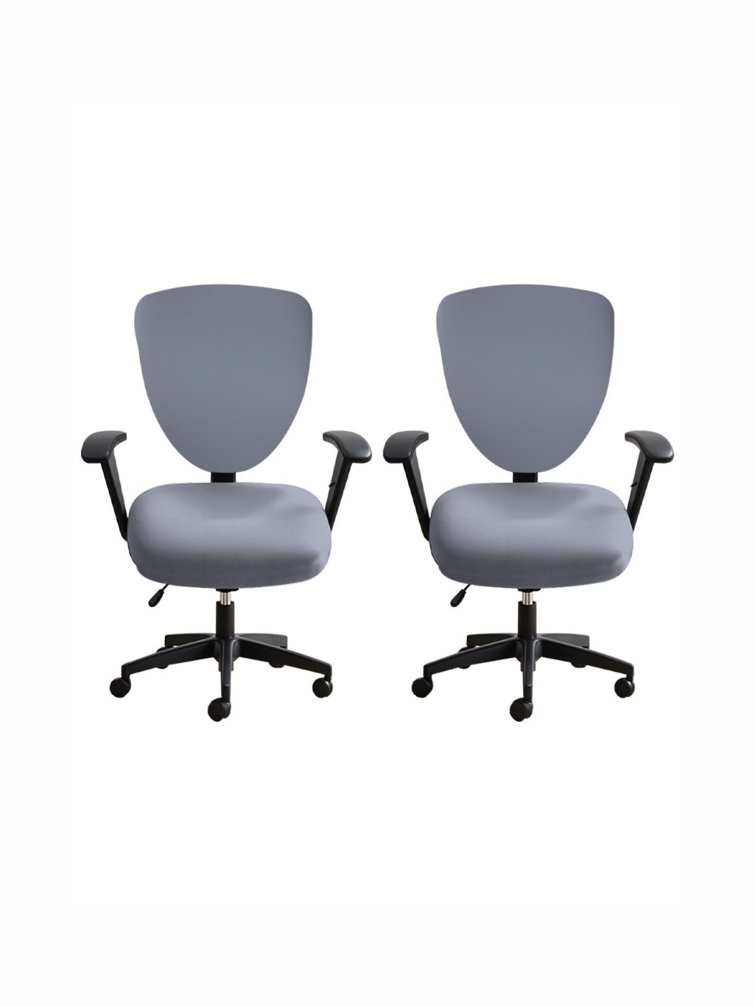 

Lazi Grey 2 Pieces Stretchable Office Chair Covers