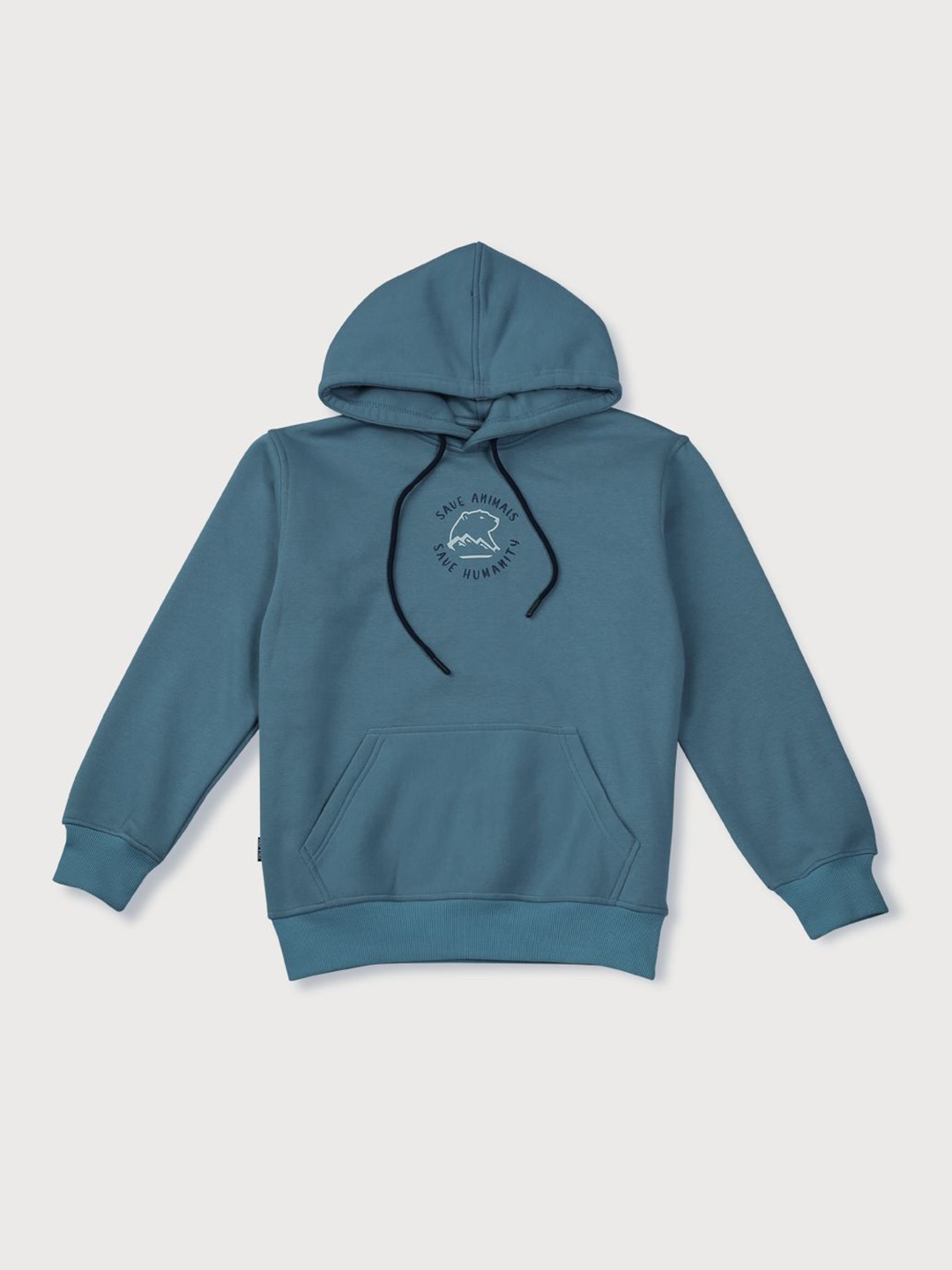 

Gini and Jony Boys Graphic Printed Hooded Cotton Pullover Sweatshirt, Blue