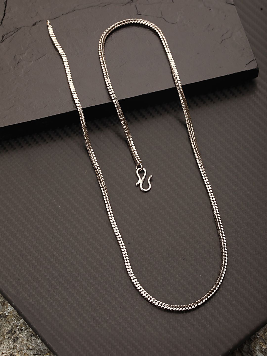 

Jazz and Sizzle Men Brass Silver-Plated Chain