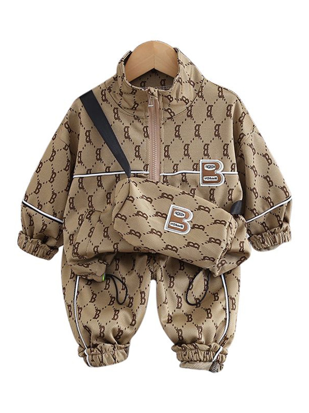 

StyleCast x Revolte Kids Printed Pure Cotton Top with Trouser, Khaki