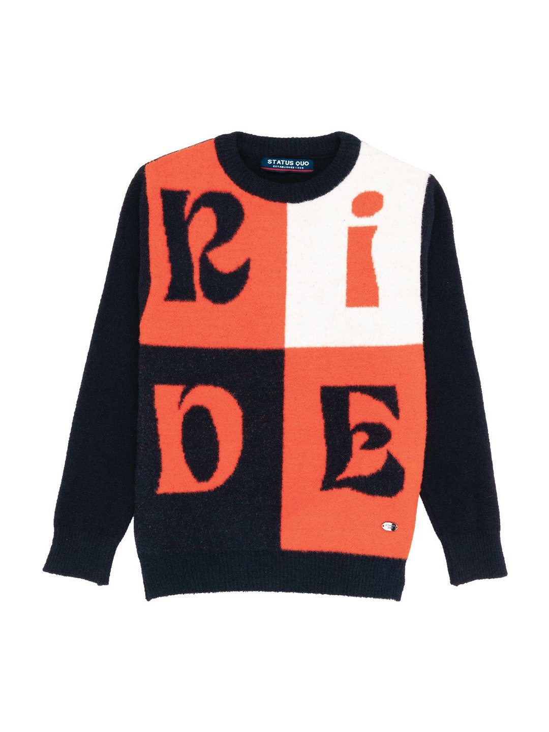 

Status Quo Boys Typography Pullover, Orange
