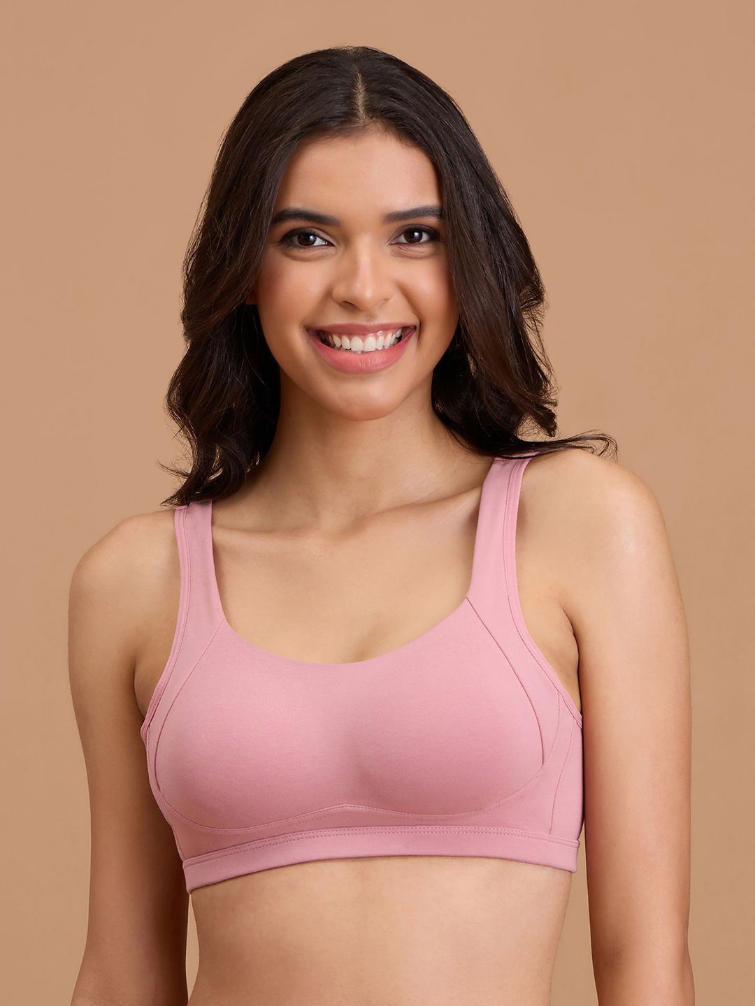 

Nykd Women Solid Full Coverage Non Padded Bra, Pink