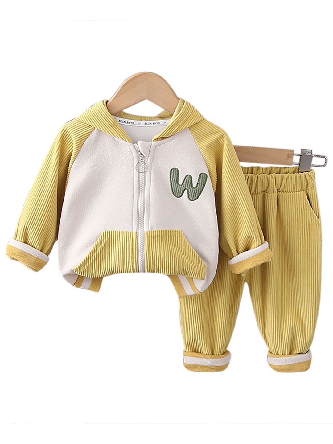

StyleCast x Revolte Kids Colourblocked Pure Cotton Top With Trousers, Yellow