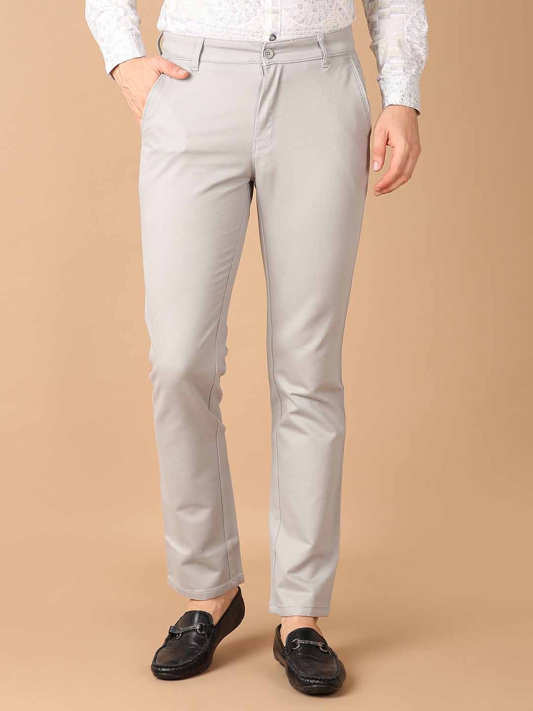 

V-Mart Men Solid Slim Fit Trousers, Beige
