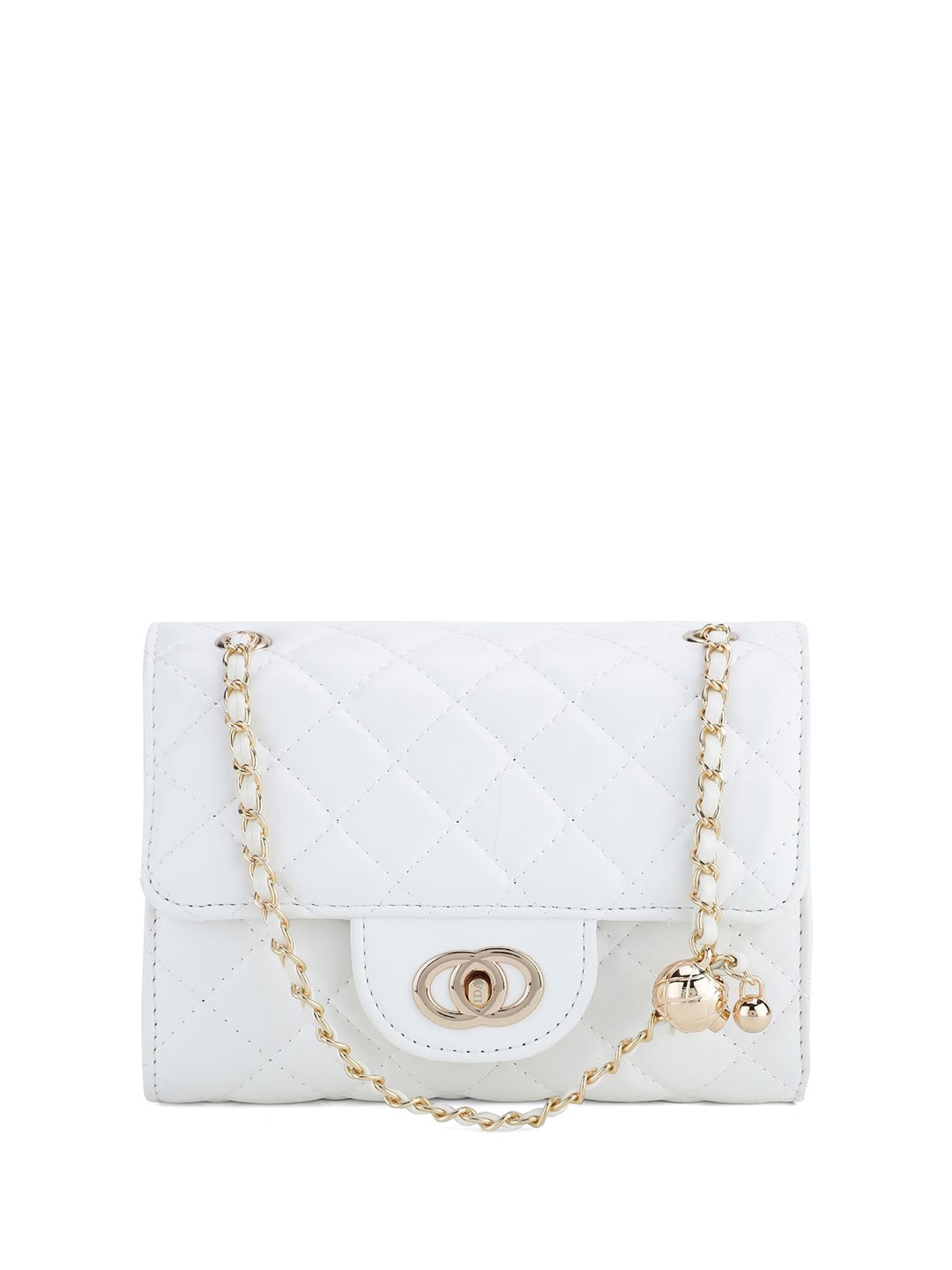 

IDA Women PU Swagger Sling Bag, White