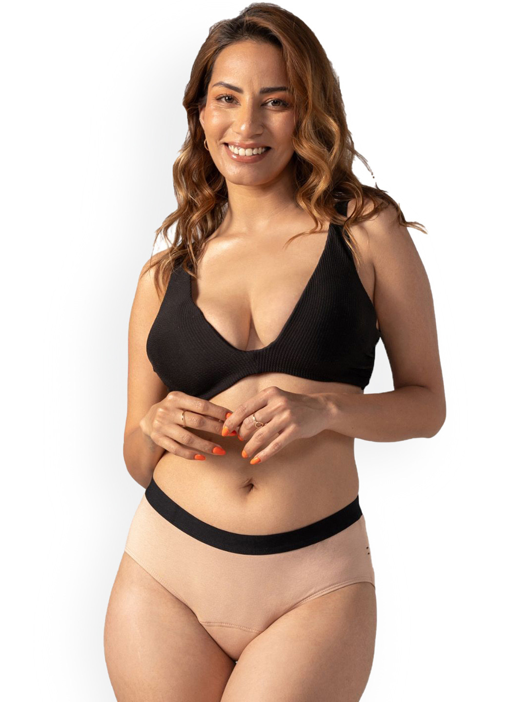 

Mahina Reusable & Leak Proof Period Panty Roebuck Cotton Mid Rise Heavy Flow, Beige