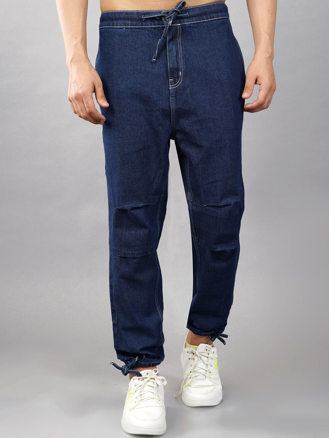 

MEGHZ Men Comfort Relaxed Fit High-Rise Stretchable Jeans, Navy blue