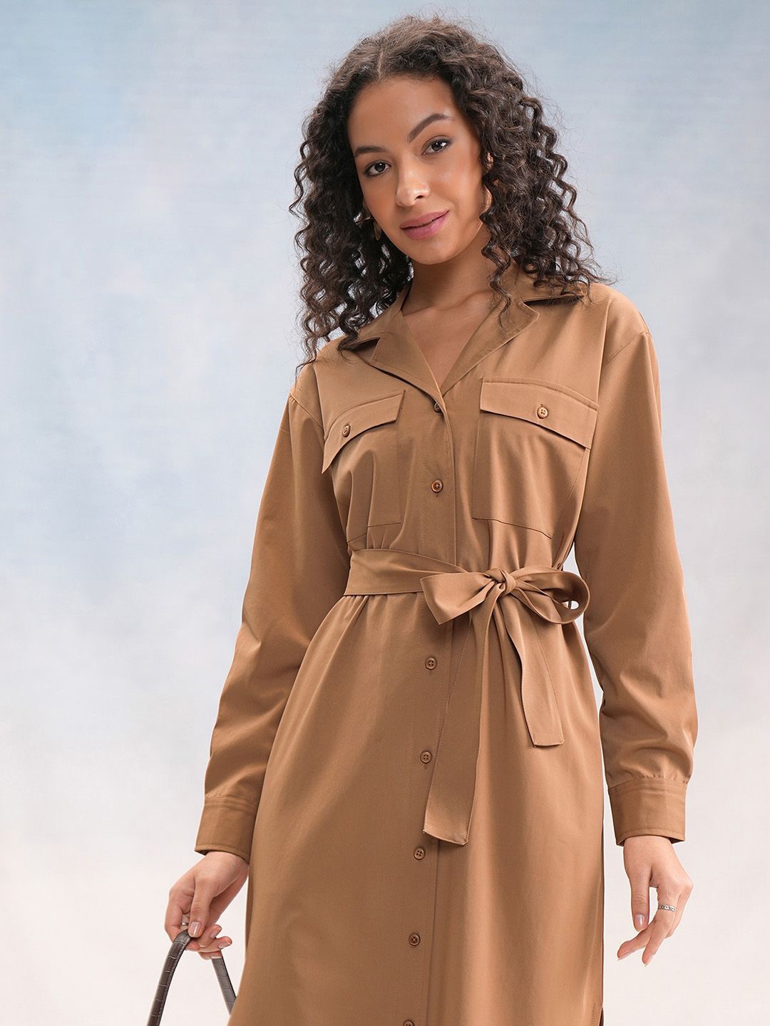 

ESPYR By Tokyo Talkies Women Shirt Dress, Rust