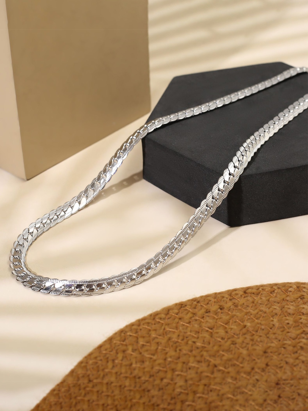 

The Roadster Lifestyle Co. Men Stainless Steel Stylish Chain, Silver