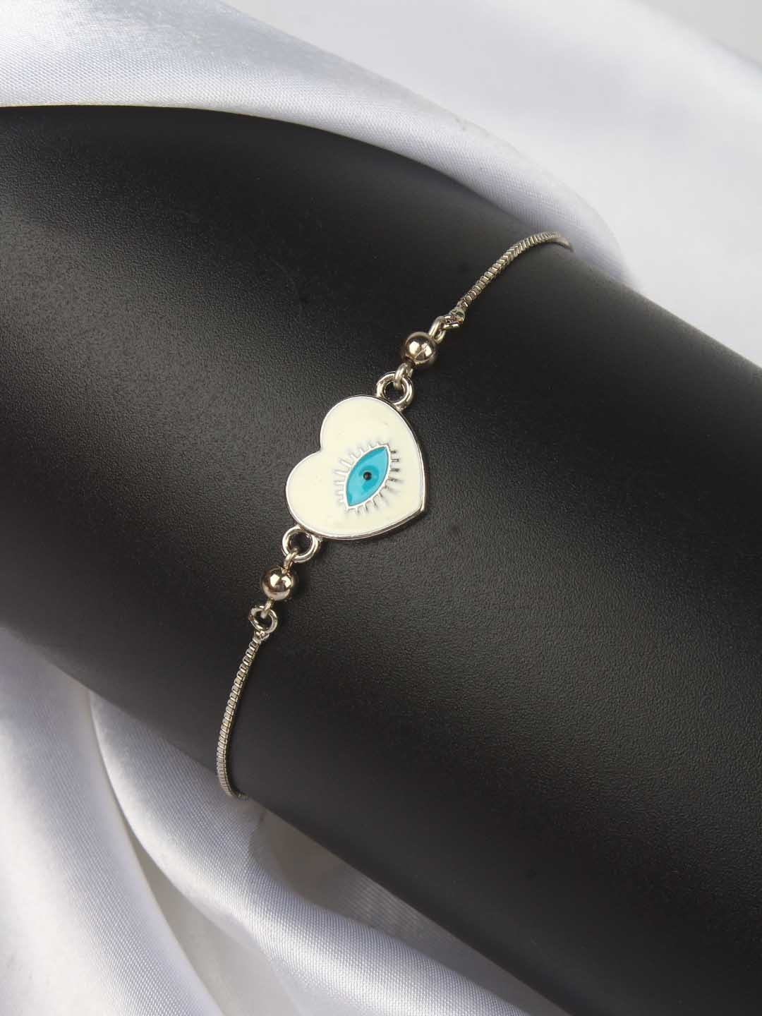 

KPOP Brass Gold-Plated Evil Eye Charm Bracelet