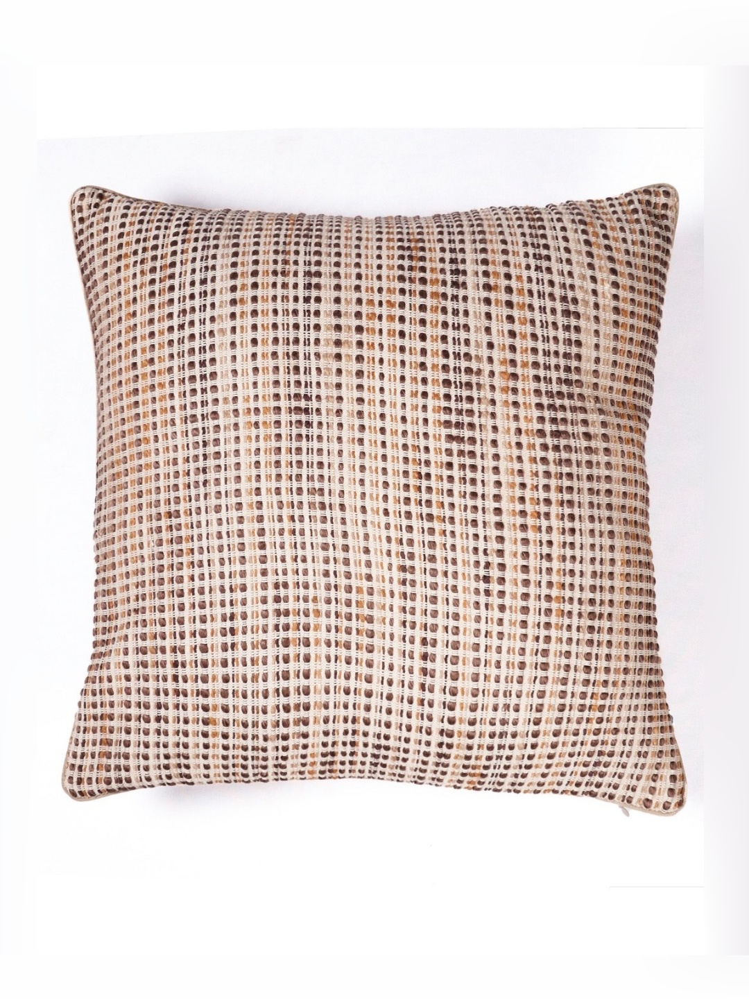 

ONSETHOMES Brown & Beige Self Design Textured Square Cushion Covers