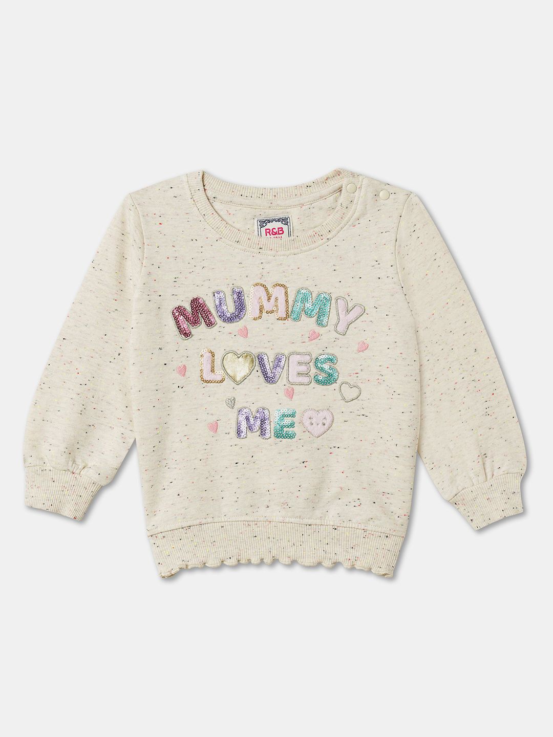 

R&B Girls Printed Sweatshirt, Multi