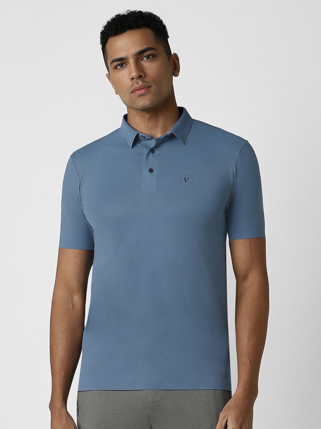 

Van Heusen Flex Men Solid Polo Collar T-shirt, Blue