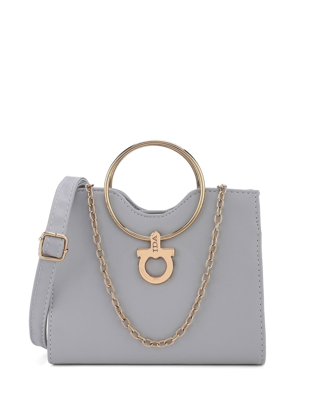 

IDA Women PU Satchel Bag, Grey