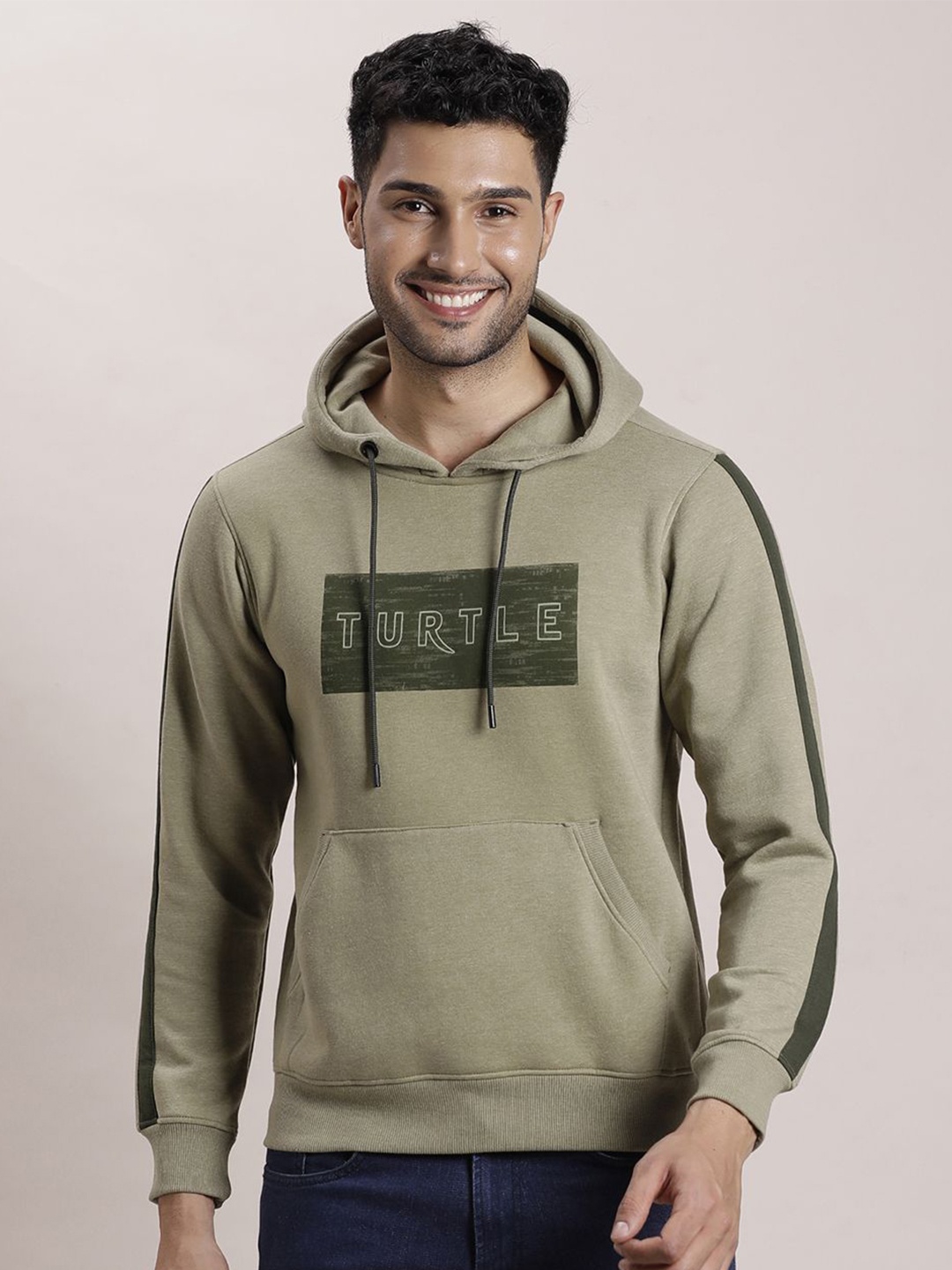 

Turtle Men Printed Hooded Sweatshirt, Olive